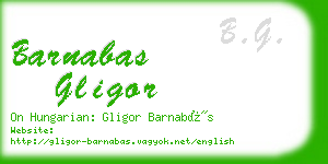 barnabas gligor business card